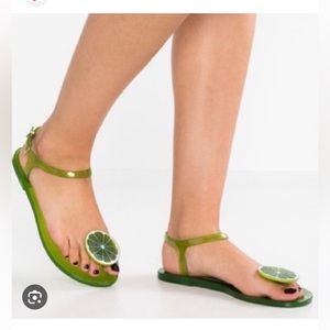 Katy Perry Lime Green Jelly Flats